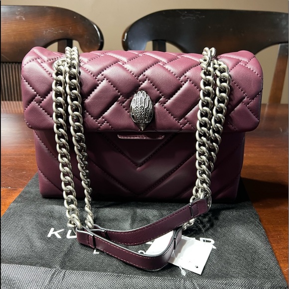 Kurt Geiger Handbags - Striking dark Berry Kurt Geiger London Kensington large bag NEW